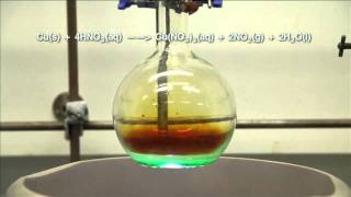 Reaction of copper with nitric acid [upl. by Aikyt783]