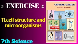 cell structure and microorganisms exercise class 7 science std 7 science chapter 11 question answer [upl. by Eelarual]