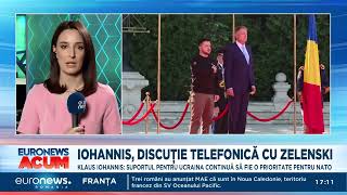 Iohannis discuție telefonică cu Zelenski Suportul pentru Ucraina o prioritate pentru NATO [upl. by Audras337]