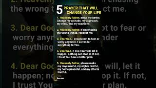 5 Prayer That Will Change Your Life shortsfeed prayerfortoday dailyprayer [upl. by Yrtnej343]