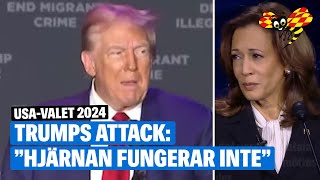 Trump distraheras av fluga â€“ attackerar Biden och Harris [upl. by Urata802]