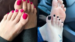 Cute and pretty toe nails color design ideas Easy to do shiny solid pedicures for ladies of 2024 [upl. by Chuu]