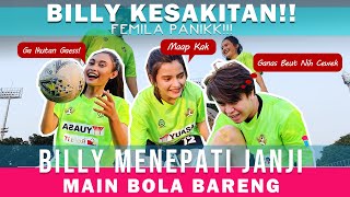 KESERUAN BILLLY SYAHPUTRA MAIN BOLA BARENG FEMILA [upl. by Ileek]