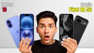 IPhone 16 Vs Google Pixel 8A  Full Comparison  Which one is Best [upl. by Uria]