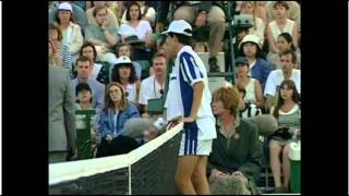 Tim Henman disqualified at Wimbledon [upl. by Ettessil]