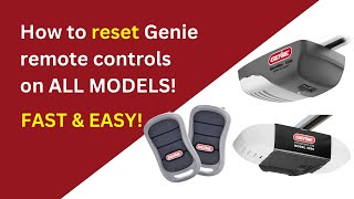 How to erase Genie Opener Remotes for All Models Fast and easy DIY [upl. by Annaor]