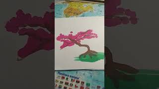 Drzewko Bonsai 🌺🌿 10s vs 1min vs 1h art new ideas drawing trend [upl. by Liahcim]