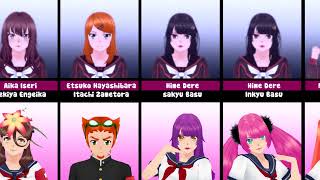 Yandere simulator characters 1980s mode look alike Yandere simulator characters 202x Parents [upl. by Imorej]