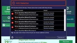 How to remove AVG Virus identified Win64PatchedA and servicesexe virus [upl. by Eintruoc918]