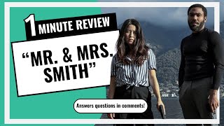 MR amp MRS SMITH  1 MINUTE REVIEW  A Must See TV Show [upl. by Aisayn]