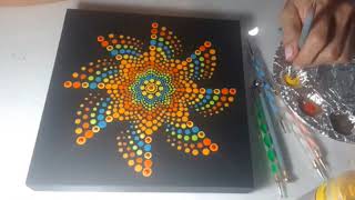 Puntillismo Mandala multicolor en 3d [upl. by Portwin]