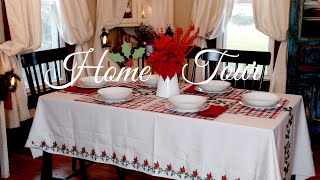 A Little Christmas Home Tour 2024 Tablescape Ideas amp Cozy Cook with Me [upl. by Anilorak689]