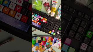 customising keyboard part 22 art acrylic acrylicpainting painting acrylicpaint artist drawing [upl. by Lilla860]