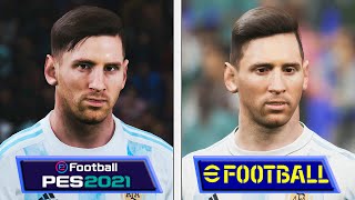 PES 2021 vs EFootball 2022  Graphics Comparison  Unreal Engine 4 vs Fox Engine [upl. by Lamond]