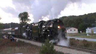 Pere Marquette 1225 and Nickel Plate Road 765 Reversing [upl. by Sulihpoeht]