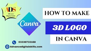 How to make 3D Logo Design in Canva  3d Logo Maker Free [upl. by Hras]