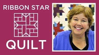 Make an Easy Ribbon Star Quilt with Jenny Doan of Missouri Star Video Tutorial [upl. by Vigor]