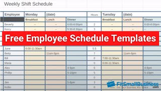 Free Employee Schedule Templates amp Instructions [upl. by Forest]