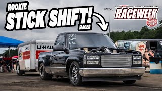 Rookie Leads Stick Shift At Race Week 2024 In His Turbo GMC Pickup [upl. by Karmen]