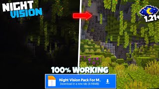 Night Vision Pack For Minecraft Pe 12123  New Night Vision Texture Pack for Minecraft Bedrock [upl. by Terhune]