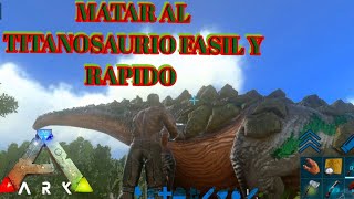 como matar al titanosaurio solo metodo infaleble en ark mobile [upl. by Selemas]