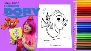 Coloring Dory Disney Finding Dory Coloring Book Page Colored Pencil  KiMMi THE CLOWN [upl. by Shena]