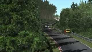 rFactor 2  Nordschleife  Nissan GTR GT1  6m42  New replay cameras [upl. by Eicirtap]