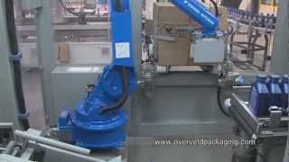 Motoman robot packing bottles with oil [upl. by Ellehcyt]