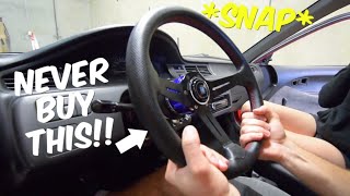 WISH Steering Wheel Install  EG Hatch [upl. by Agata244]