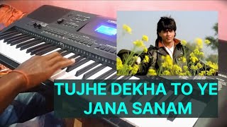 tujhe dekha to ye jana sanam  instrumental music  BISHWA MUSICAL [upl. by Aileda]