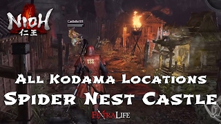 All Kodama Locations Spider Nest Castle Nioh [upl. by Revilo]