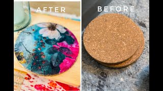 Customize Ikea Coasters Using Decoupage Beautiful AND Easy Full Tutorial [upl. by Aihtenak823]