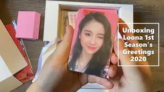 Unboxing  LOONA 1st Seasons Greetings 2020 [upl. by Teodora]