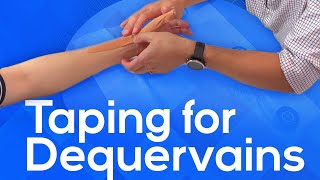 DeQuervains Tenosynovitis Taping Technique [upl. by Donalt255]