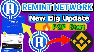 how to withdraw remint network remind network new update remint wallet active p2p [upl. by Ezitram]