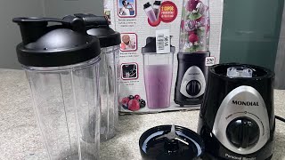 ABRINDO MEU PERSONAL BLENDER MONDIAL MINI LIQUIDIFICADOR e fazendo teste [upl. by Earised]