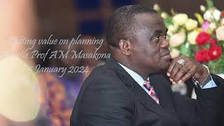 Putting value on planning  Apostle Prof AM Masakona [upl. by Hanikehs]