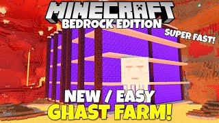 Minecraft Bedrock Improved GHAST FARM 2800 Gun PowderHour Easy Tutorial MCPE Xbox PC Switch [upl. by Sabsay]