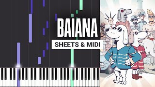 Baianá  Bakermat  Piano Tutorial  Sheet Music amp MIDI [upl. by Li]