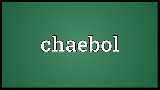 Chaebol Meaning [upl. by Cath]