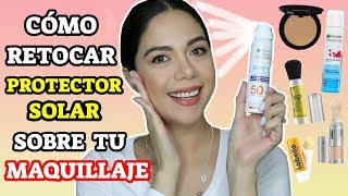 COMO RETOCAR PROTECTOR SOLAR SOBRE EL MAQUILLAJE  FAVORITOS  MARIEBELLE COSMETICS [upl. by Demmahom]