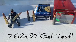 762x39 Ballistics Gel Test 16” barrel [upl. by Okomom]