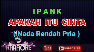 APAKAH ITU CINTA  IPANK  KARAOKE  NADA RENDAH PRIA [upl. by Esylla518]