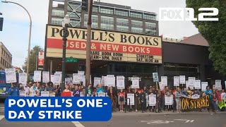 Powells Books employees hold oneday strike [upl. by Goddard19]