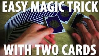 Easy Magic Trick with Two Cards  TUTORIAL [upl. by Sitnerp]