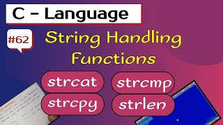 String handling function in c  strcat strcmp strcpy strlen [upl. by Leatrice189]