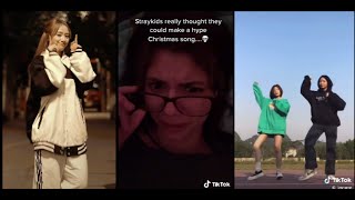 Feliz Navidad TikTok dance challenge  tiktok trend  StrayKids Feliz Navidad Tiktok compilation [upl. by Aicenat]