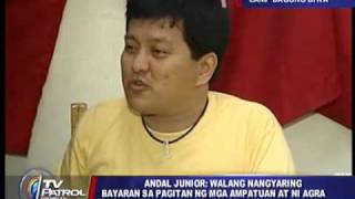 Andal Jr defends Agra endorses Aquino [upl. by Eyoj]