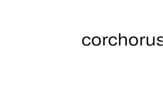 How to pronounce corchorus [upl. by Cayla]