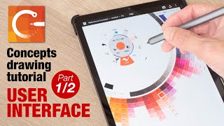 How to draw with Concepts app User Interface part 12 [upl. by Ain]